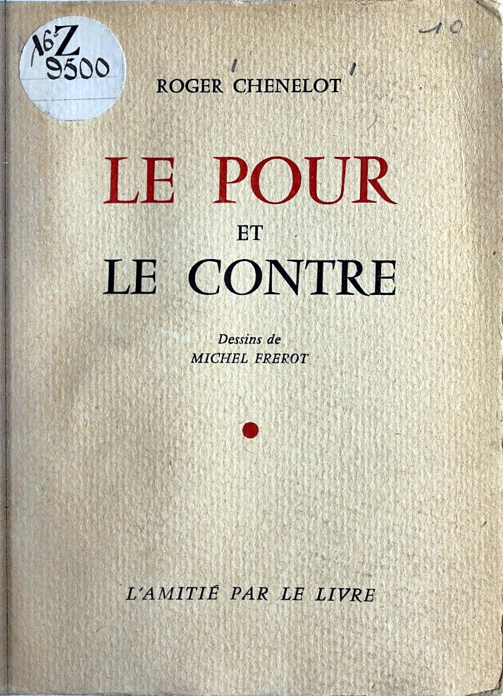 Couverture de « Le Pour et le contre »